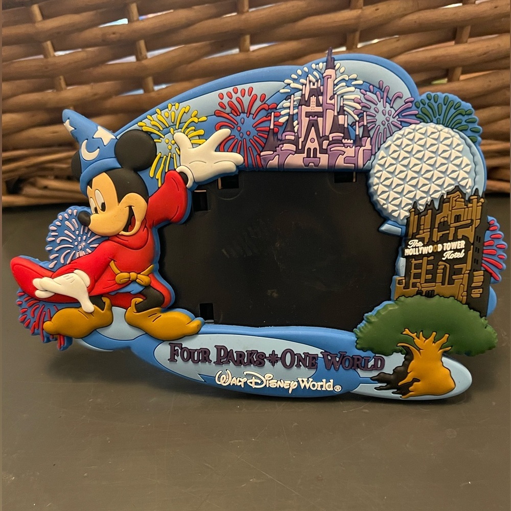 Disney Blue fireworks Photo Frame with Mickey Mouse magic kingdom Epcot Design